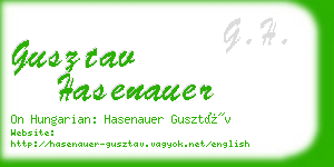 gusztav hasenauer business card